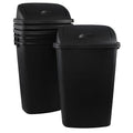 4-Pack 13 Gallon Plastic Swing Top Trash Can, Lidded Wastebasket Garbage Can by Parlynies