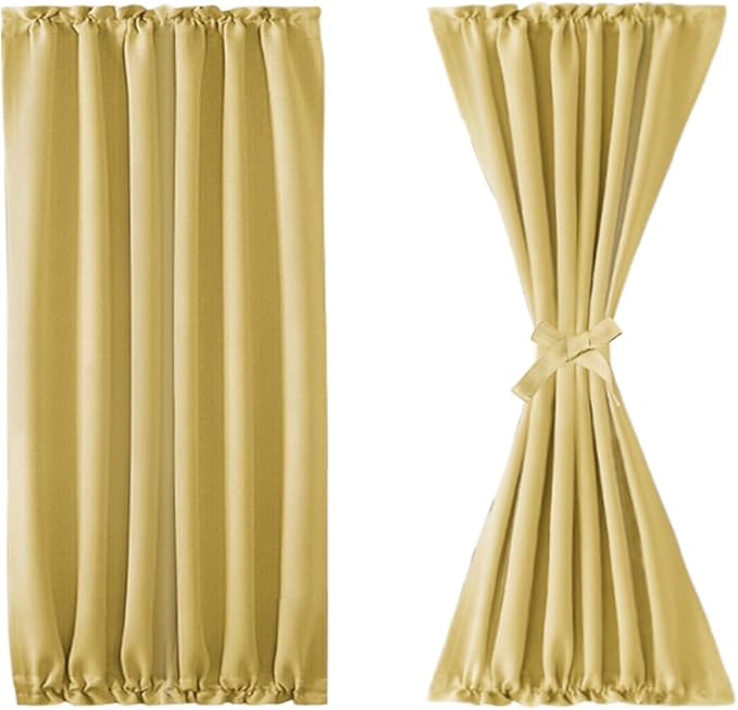 DWCN French Door Curtains – Rod Pocket Thermal Blackout Curtain - Image 7