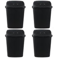 4 Pack 40 Liter Swing Lid Kitchen Garbage Can, Plastic Trash Can by EudokkyNA