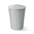 Plexon Round Trash Can 13 Gallon, Vintage Metal Outdoor Trash Can by Plexon