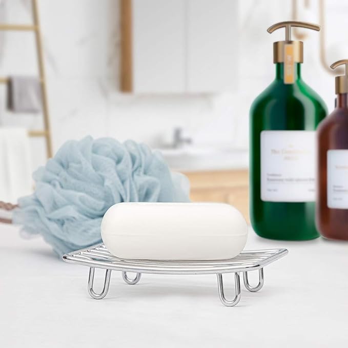 Bar Soap Dish Holder for Shower Bathroom Stainless Steel Rust Proof Self - Image 2