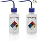 2pcs of Safety Wash Bottles, Vol.500ml 17oz, Distilled Water Wash Bottle by LabvidaScientificCoLtd