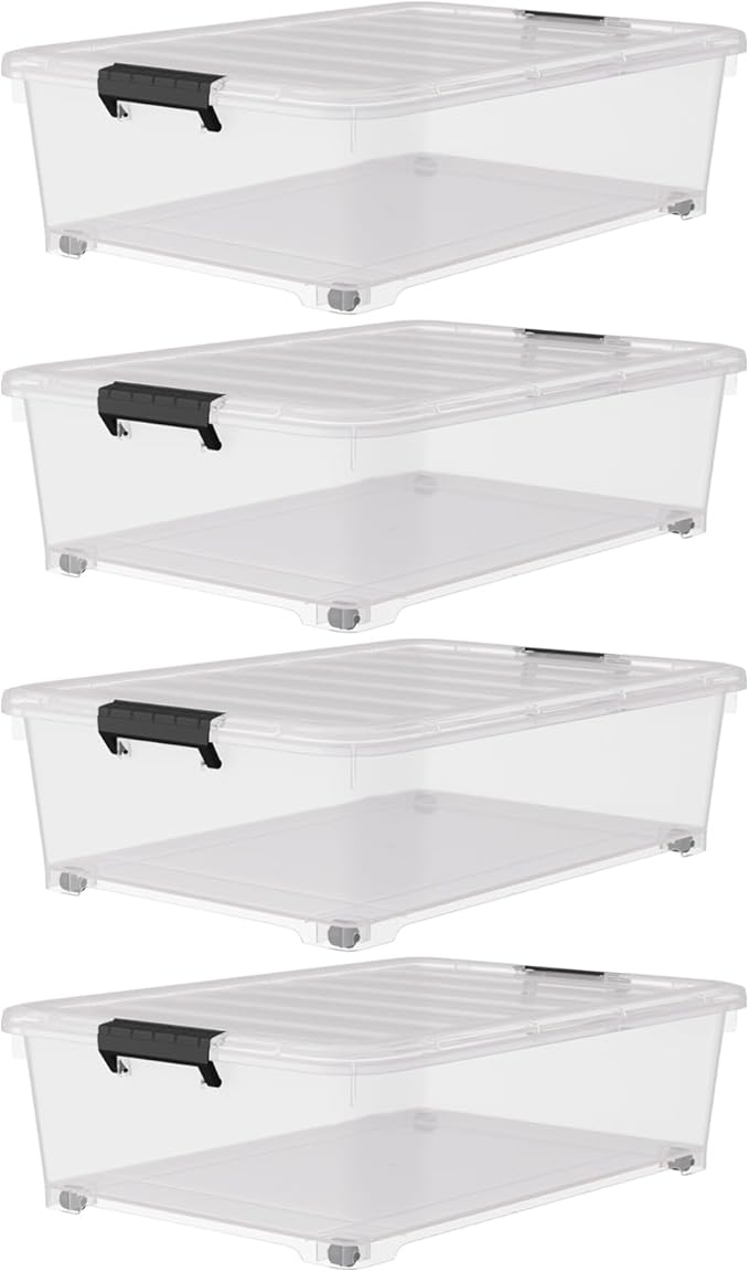 25 Quart Under Bed Clear Latch Bin - Image 7