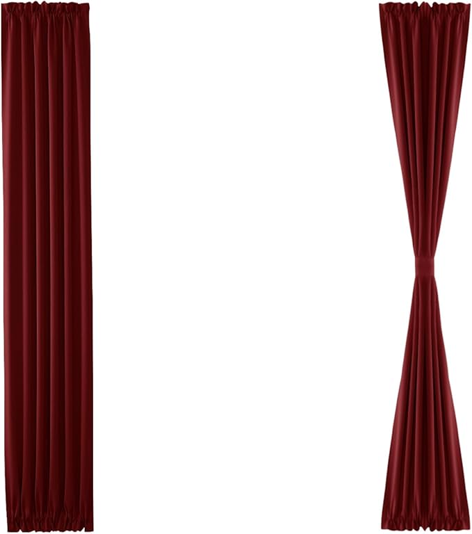 DWCN French Door Curtains – Rod Pocket Thermal Blackout Curtain - Image 7