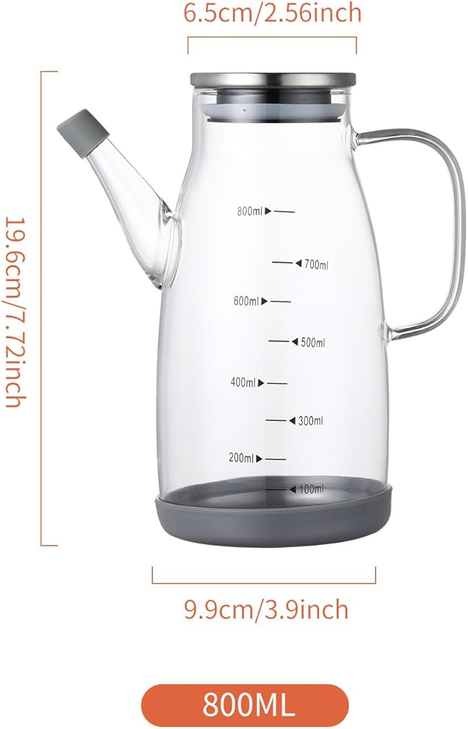 Large Glass Oil Dispenser Bottle - Image 7