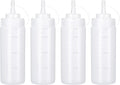 Condiment Squeeze Bottles Ketchup Dispenser, 4 Pack 12oz Squeeze Bottles by Katfort