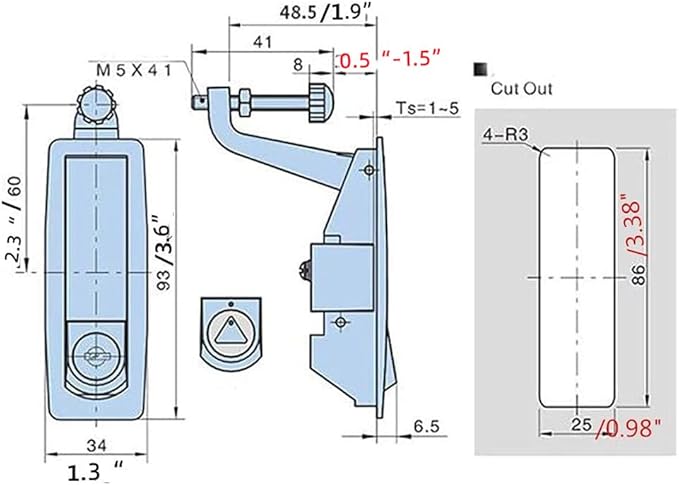 WJSKDQ 2PCS Compression Latch Lock Trigger Latch Lock Zinc Alloy Adjustable - Image 6