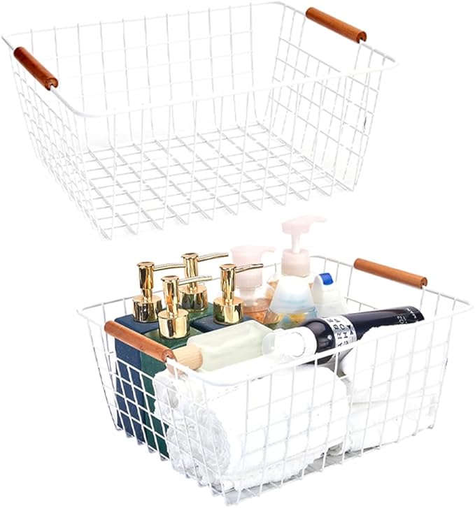 LeleCAT Large white wire baskets - Image 5