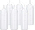 Condiment Squeeze Bottles Ketchup Dispenser, 6 Pack 12oz Squeeze Bottles by Katfort