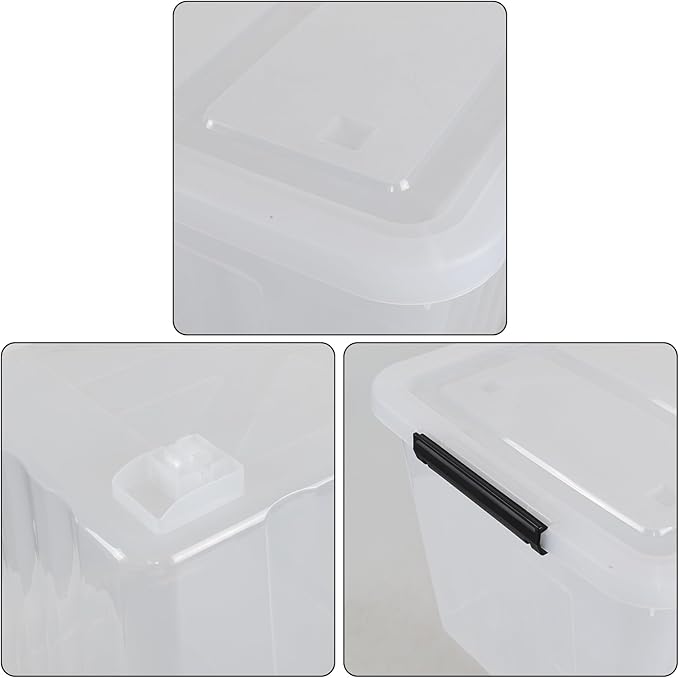 70 Quart Clear Plastic Large Storage Box - Image 4