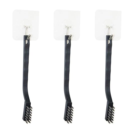 9PCS MINI Wire Brushes, Stainless Steel Brush Set, Curved Handle Scratch - Image 5