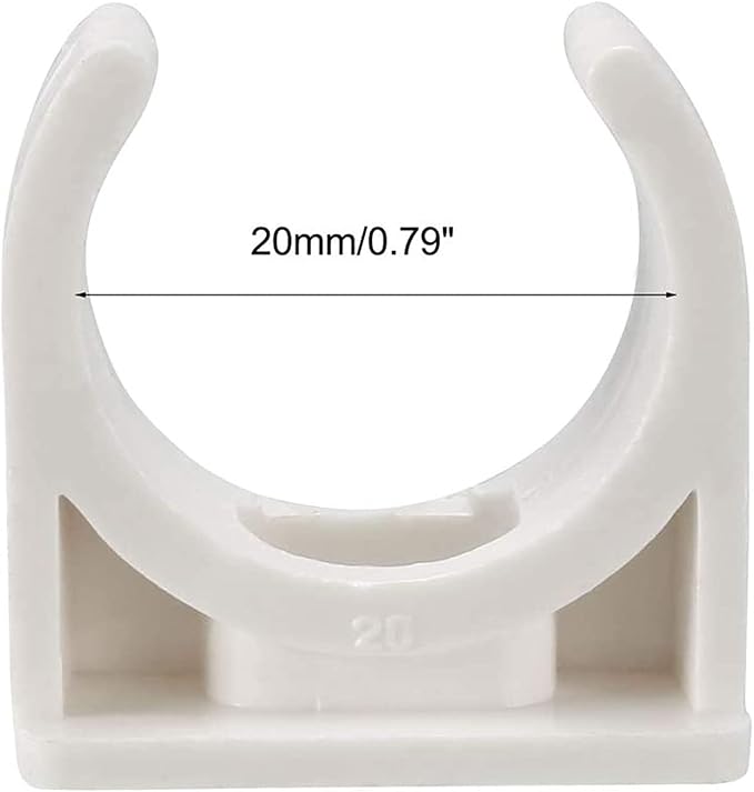 100 Pcs U-Shaped PVC Water 20mm Pipe Clamps Clips, U-Shaped Buckles Fit - Image 3