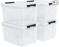 Set of 4 50 L Stackable Plastic Storage Container by Nihenok