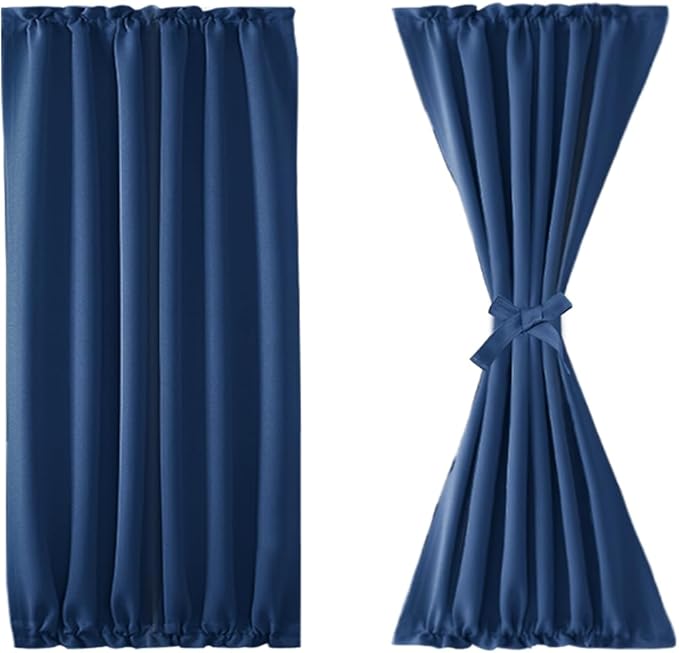 DWCN French Door Curtains – Rod Pocket Thermal Blackout Curtain - Image 7