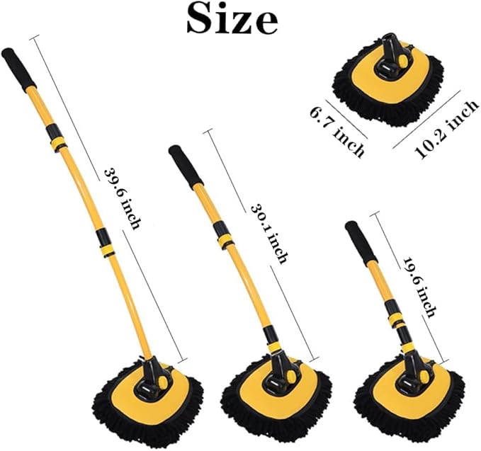 Car Wash Brush with Long Handle, Microfiber Towels Car Wash Kit Cleaning - Image 4