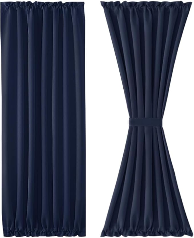 DWCN French Door Curtains – Rod Pocket Thermal Blackout Curtain - Image 6