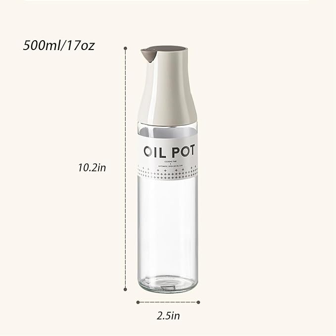 Olive Oil Dispenser Bottle, Auto Flip Non-Drip Design, Leak Proof Soy Sauce & - Image 6