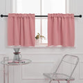 Pickluc Cafe Kitchen Curtains 36 Inches Long 2 Panels, Short Black Out Curtain by PICKLUC