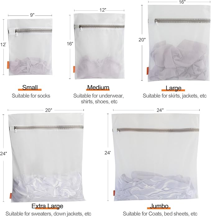 Polecasa 3Pcs 16 x 20 Inches Extra Durable Fine Mesh Laundry Bags - Image 5