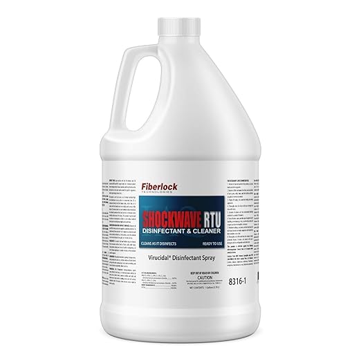 Fiberlock ShockWave RTU Disinfectant Cleaner, 1 Gallon, Hospital Grade by Fiberlock