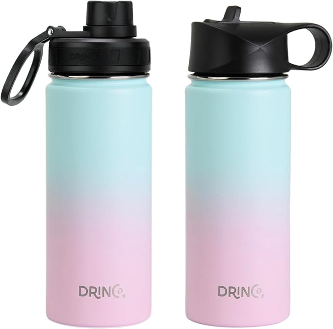 DRINCO Stainless Steel Water Bottle Spout Lid Vacuum Insulated Double Wall - Image 3