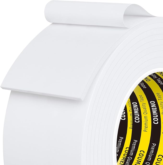 EVA Single-Sided Adhesive White Foam Tape, Single-Sided Sealing Strip Foam Pad by COUMENOAdhesivetape
