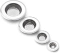 4 Pack Heavy Duty Stainless Steel Kitchen Sink Drain Strainer, Bathroom Hair by CORNERJOY