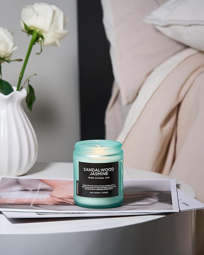 M&SENSE Sandalwood Jasmine Scented Candles, Natural Soy Wax Best Smelling - Image 7