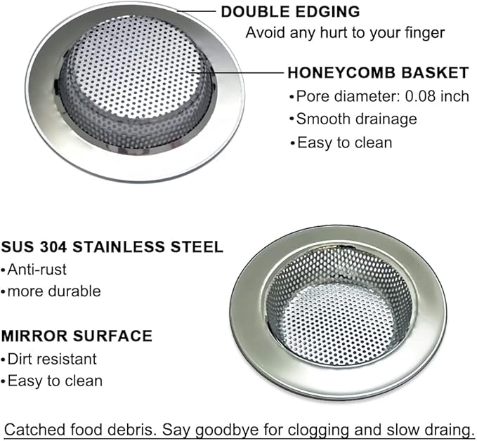 4-Piece Kitchen Sink Strainers - Image 3