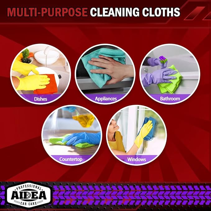 AIDEA Microfiber Cleaning Cloth 10PK, Micro Fiber Cloth - Image 8
