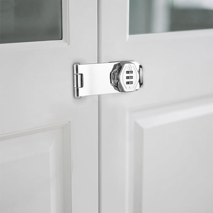 Cozy Tower 4 inch 180 Degrees Hasp Combination Lock - Image 4