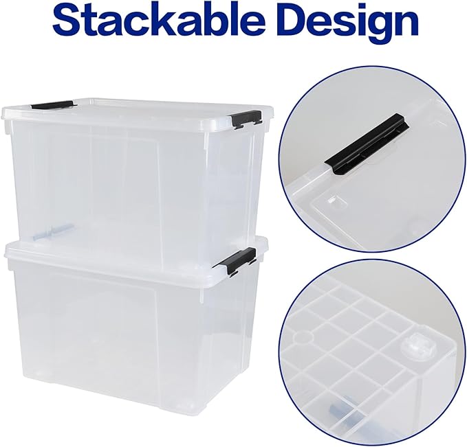 50 L Large Plastic Storage Bins - Image 3
