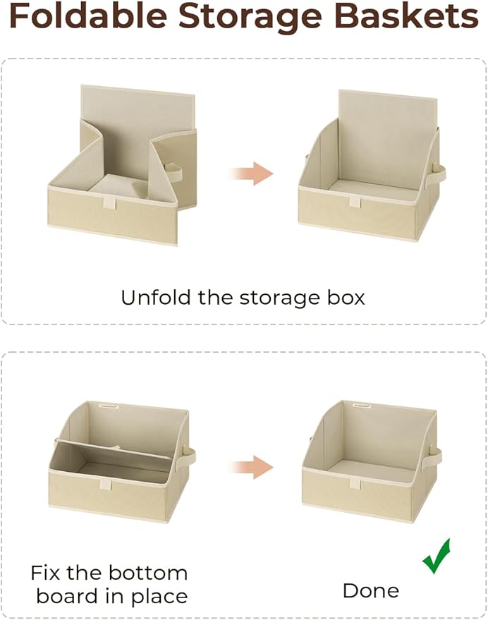 StorageWorks Closet Storage Bins, Trapezoid Organizer Box - Image 5