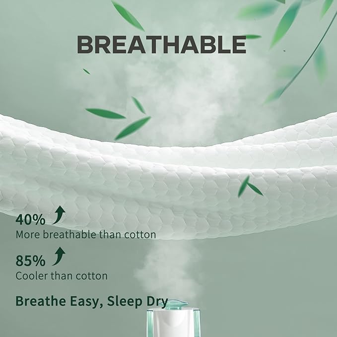 OhGeni 100% Waterproof Mattress Protector, King Size Mattress Pad, Fits 6"-20" - Image 6