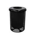 COATEDOUTDOORFURNITURE RFT-P-BLK Heavy Duty Round Trash Receptacle by CoatedOutdoorFurniture