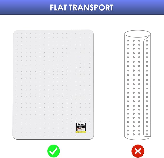 Kuyal Office Chair Mat for Carpet, 2 Pack 46x 55 Clear Heavy Duty Computer - Image 7
