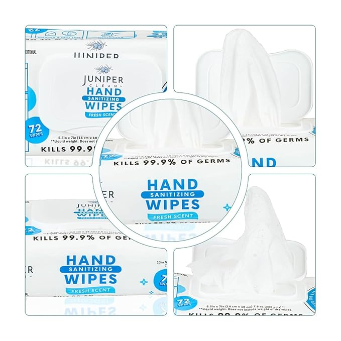 1 Pack Hand Sanitizing Wipes, Alcohol Free 72 Count Disposable Hand Sanitizer - Image 7