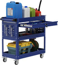 3 Tier Heavy Duty Tool Cart, Mechanic Metal Rolling Tool Carts Work Cart by Maemttes