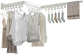 Clothes Drying Rack Foldable Wall Mounted Drying Rack 3 Fold White-Laundry by Dancrul