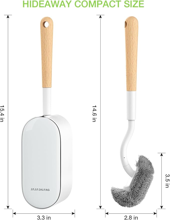Wooden Toilet Brush, OSCIOSS Toilet Brush and Holder Set - Image 8