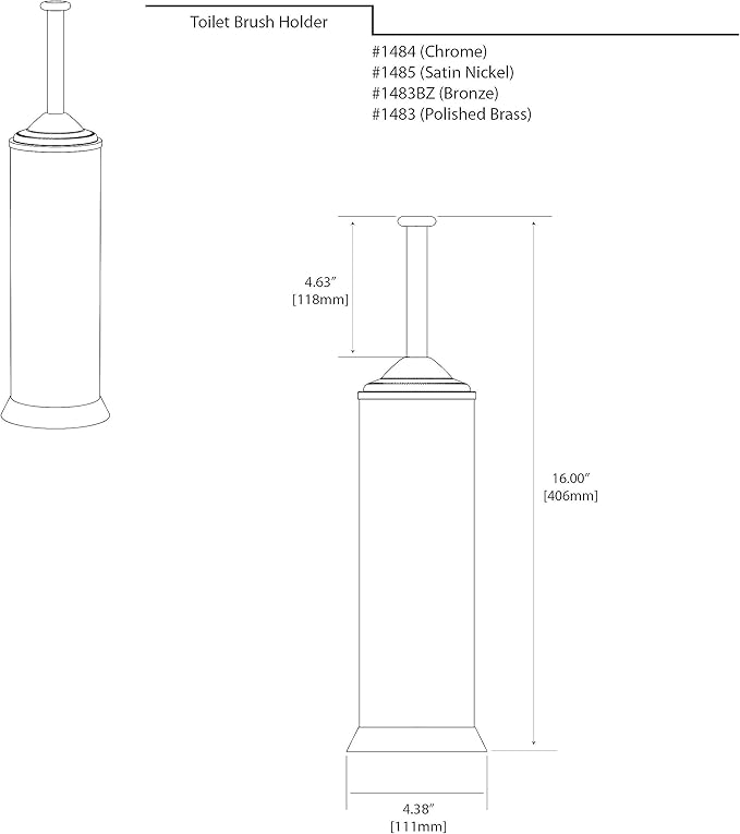 Gatco 1484 Toilet Brush and Canister - Image 4