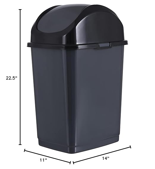 Superio Kitchen Trash Can with Swing Top Lid 9 Gallon Slim Waste Bin 37 Qt - Image 9