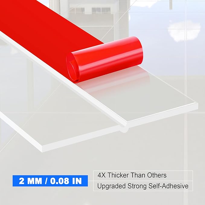 ToLanbbt Weather Stripping Silicone Door Seal Strip 2 in x 20 ft Door Draft - Image 3