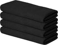 Artoid Mode 100% Cotton Black Waffle Weave Kitchen Dish Cloths, 13x28 Inch by ArtoidMode