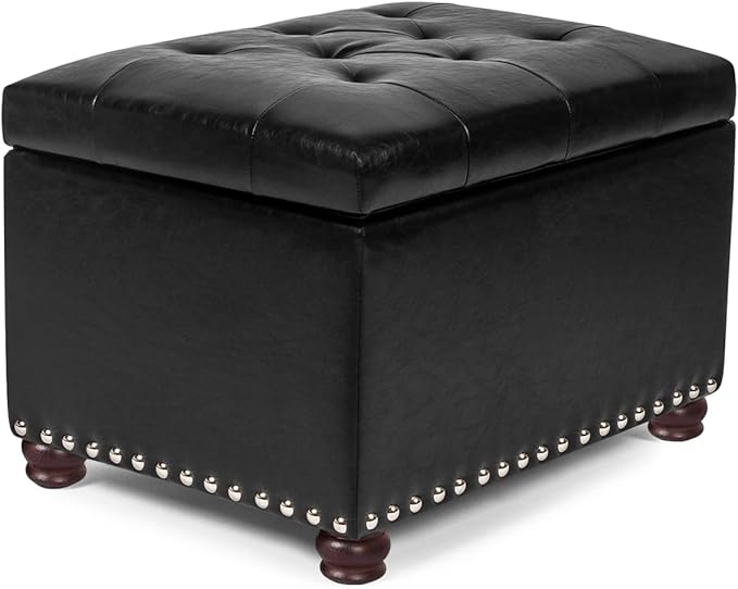 24'' Leather Storage Ottoman Rectangular Foot Rest Stool by DecentHomefocusoneveryonessmallfamilySimplefurnitureSophisticatedlifestyleYourspaceplannerknowyoubetterbecausemoreprofessional