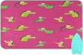 Pink Funny Crocodiles Ironing Mat Thickened Ironing Blanket Travel Portable by QwThum
