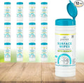 12 Pack Surface Cleaning Wipes by JuniperCLEAN