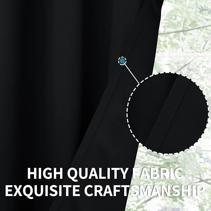 BGment Black Out Thermal Curtains 63 Inch Length - Image 5
