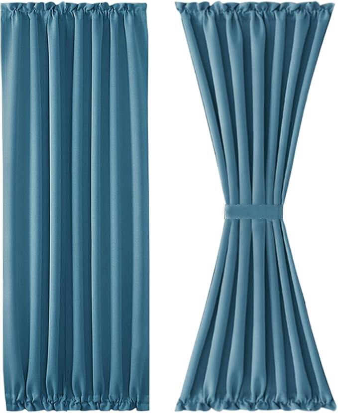 DWCN French Door Curtains – Rod Pocket Thermal Blackout Curtain - Image 7