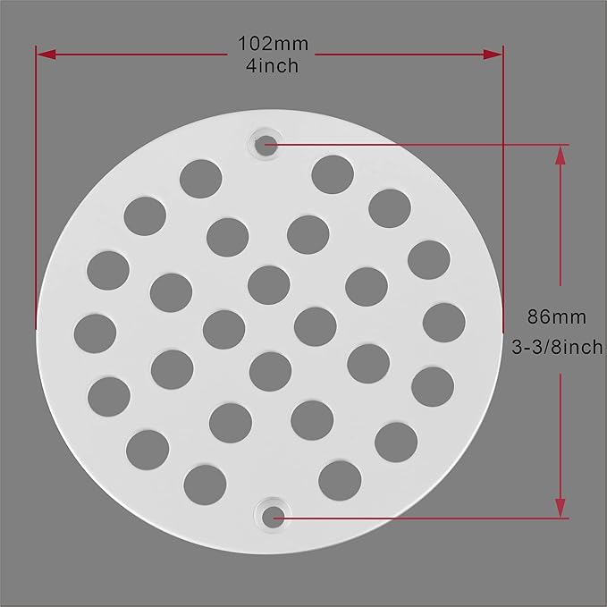 4-Inch Screw-in Shower Strainer Drain Cover Replacement Floor Strainer - Image 2